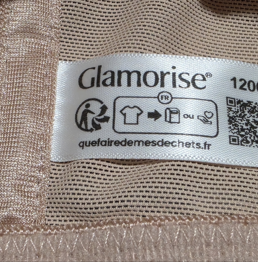 GLAMORISE Comfort Lace Front-Close Full-Coverage Women's Bra in Nude. Size 52DD. - Picture 3 of 11